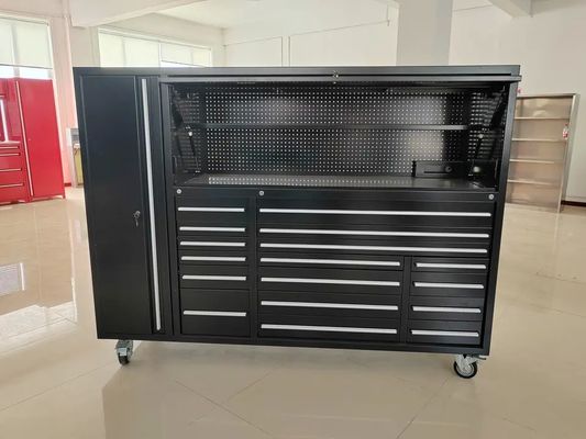 Προσαρμοσμένο μεταλλικό ντουλάπι γκαράζ κουτί εργαλείων με άνω ντουλάπια 72 ιντσών OEM ODM αποδεκτό