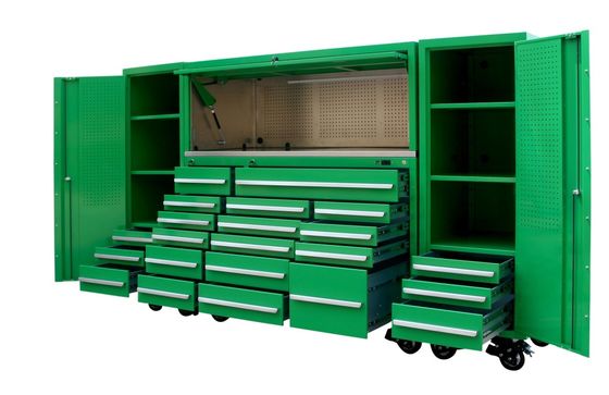 Μαύρο 72 ίντσες εργαλείο θήκη Ατσάλι Rolling Cabinet για την οργάνωση γκαράζ