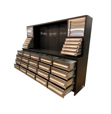 Εργαστήριο εργαλείων γκαράζ με προσαρμοσμένο και αλουμινένιο χειριστήριο