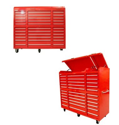 Προσαρμοσμένη υποστήριξη OEM Brown Heavy Duty Metal Garage Cabinets με τροχούς MOQ Ένα σύνολο