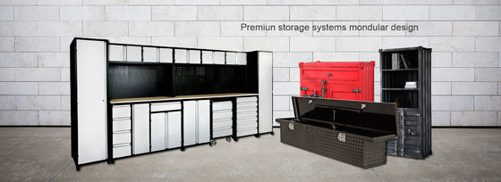 Χάλυβα Powder Coat Finish Garage Storage Cabinet Tool Set με χειροπέδες από ανοξείδωτο χάλυβα
