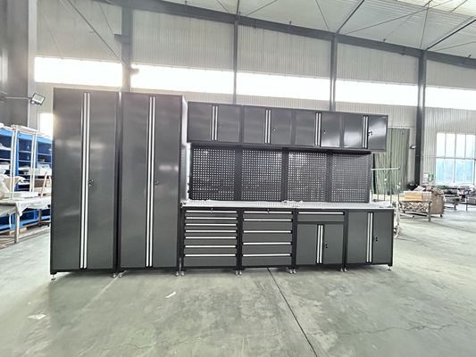 Κουτί εργαλείων βαρέων βαρών μεταλλικών εργαλείων Κουτί αποθήκευσης Γκαράζ Μπάνκος εργασίας με συρτάρι