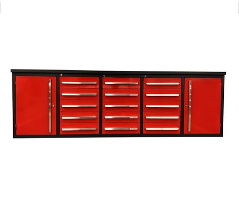 Αποδεκτό OEM ODM Μεταλλικό 10 ft-15 συρτάρι-2door Workbench για Εργαστήριο Επισκευής Αυτοκινήτων