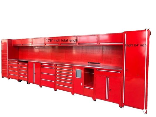 OEM λογότυπο ντουλάπια γκαράζ Αποθήκευση με ατσάλινο συνδυασμένο ντουλάπι και καλάθι εργαλείων
