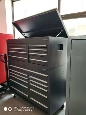 72&quot; 15 συρτάρι βαρύ εργαλείο κυλίνδρων ντουλάπι με χειροπέδες από ανοξείδωτο χάλυβα και τροχούς