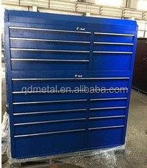 72&quot; 15 συρτάρι βαρύ εργαλείο κυλίνδρων ντουλάπι με χειροπέδες από ανοξείδωτο χάλυβα και τροχούς